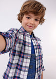 Mayoral Boys Blue & Red Checked Shirt