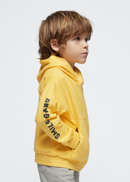 Mayoral Boys Yellow Hoodie Brighten Up with Functional Style Cherubs