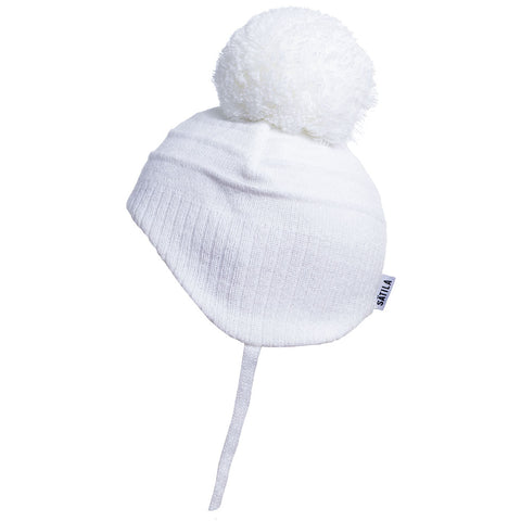 Satila of Sweden Tiny White Pom Pom Hat