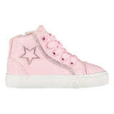LITTLE A BABY PINK HIGH TOP TRAINERS