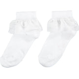 A DEE WHITE FRILL ANKLE SOCKS