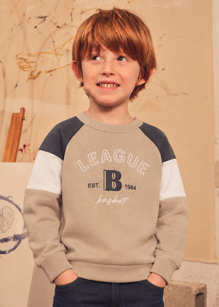 Mayoral Boys Beige & Grey Sweatshirt