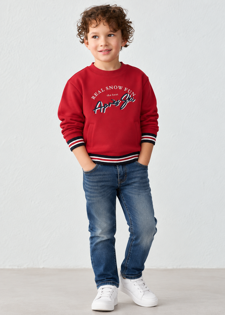 Mayoral Boys Red Ski Sweatshirt