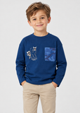 Mayoral Boys Navy Robot Top