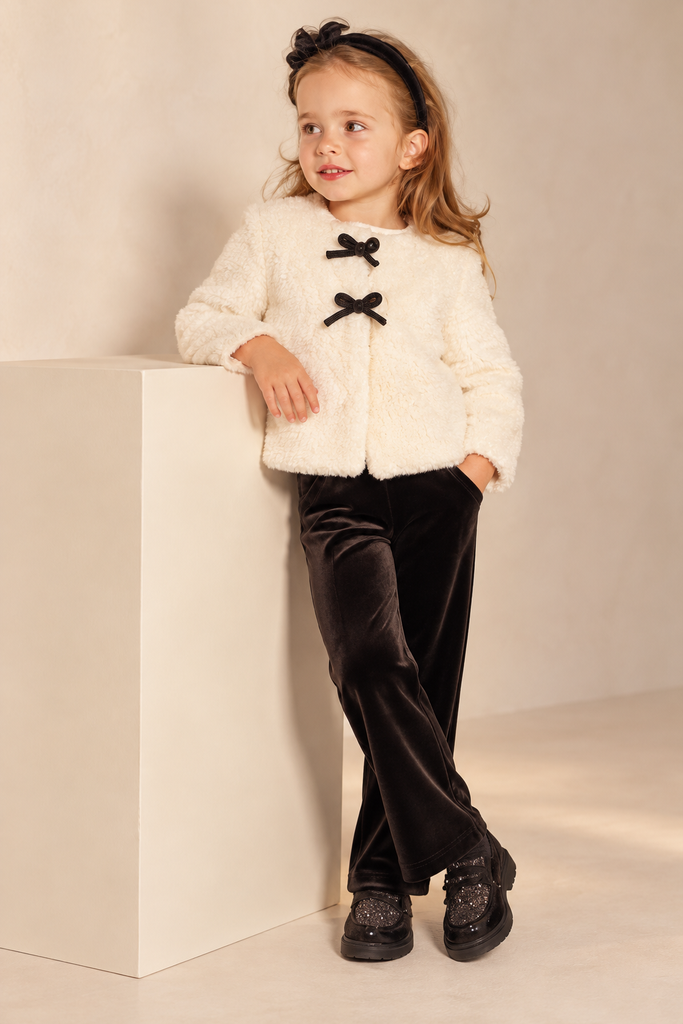 Mayoral Girls Black & Ivory 3 Piece Outfit