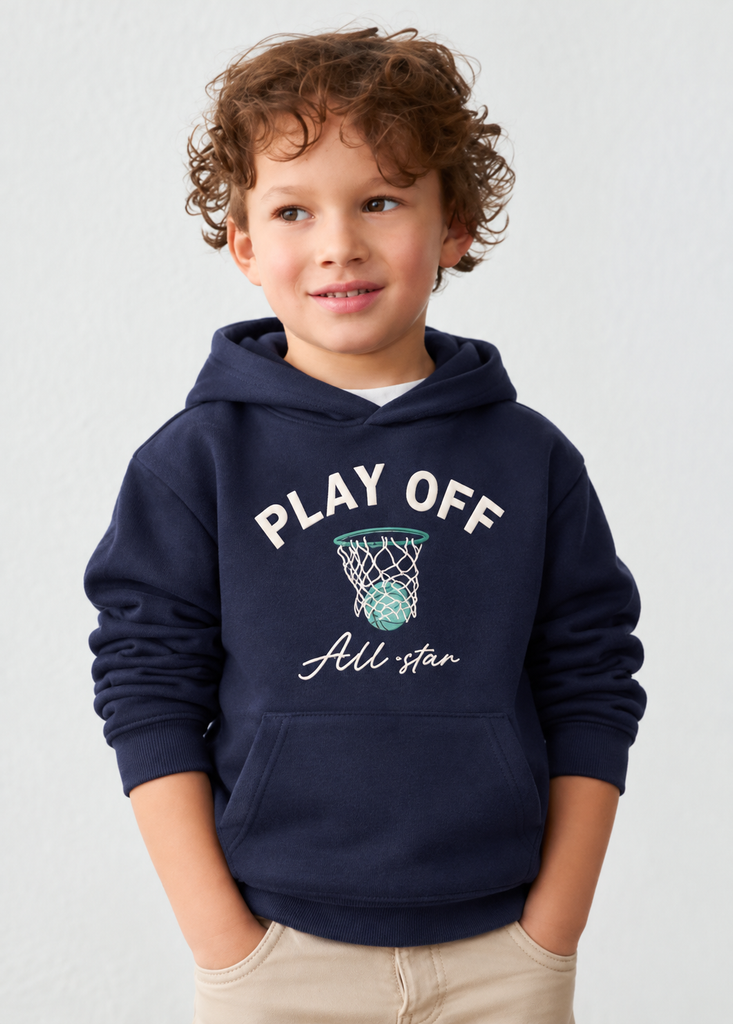 Mayoral Boys Navy Blue Basketball Hoodie