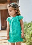 Mayoral Mint Green Embroidered Dress