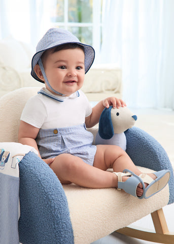 Mayoral Baby Boy Romper & Hat Set