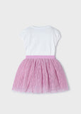 Mayoral Girls Mauve Tulle Skirt Set