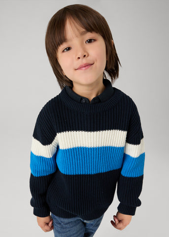 Mayoral Boys Striped Ribbed Sweater