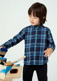 Mayoral Boys Navy Checked Shirt