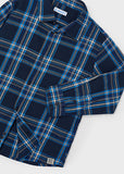 Mayoral Boys Navy Checked Shirt