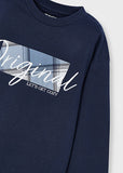 Mayoral Boys Long Sleeved Navy Top