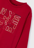 Mayoral Boys Red Long Sleeved Top