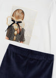 Mayoral Navy Velvet Leggings Set