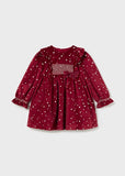 Mayoral Red Velvet Star Dress