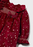 Mayoral Red Velvet Star Dress