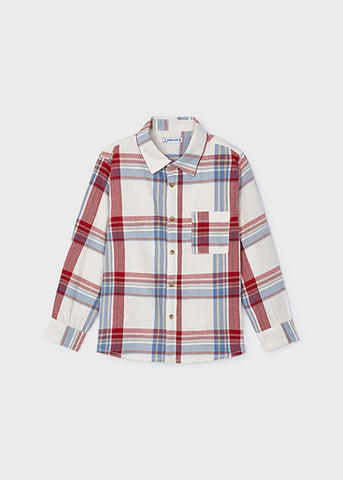 Mayoral Burgundy Checked Shirt