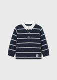 Mayoral Navy & Grey Striped Polo Shirt