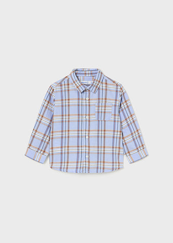 Mayoral Pale Blue Check Shirt