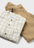 Mayoral Beige Shirt & Trousers Set