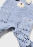 Mayoral Blue Corduroy Babygrow