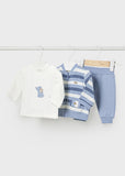 Mayoral Sky Blue Striped Tracksuit