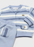 Mayoral Sky Blue Striped Tracksuit