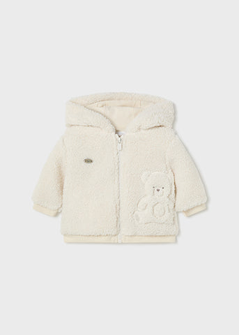 Mayoral  Cream Teddy Fleece Jacket