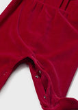 Mayoral Red Velour Babygrow