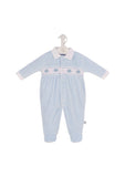 Dandelion Hedgehog Striped Velour Babygrow