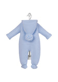 Dandelion Blue Cable Knitted Pramsuit