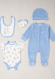 Rock a Bye Baby Blue Velour Giraffe Gift Set