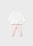 Mayoral Pink & White Babygrow Set