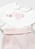 Mayoral Pink & White Babygrow Set