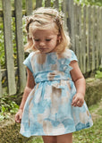 Mayoral Girls Blue Linen Dress