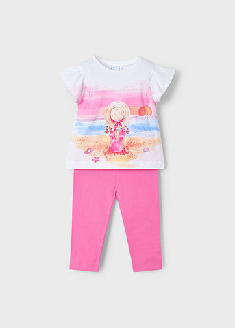 Mayoral Pink Cotton Leggings Set