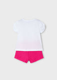 Mayoral Cerise Flutter Shorts Set