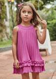 Mayoral Purple Pleated Dress