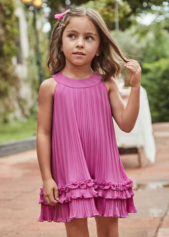 Mayoral Purple Pleated Dress