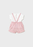 Mayoral Pink Short Dungaree Set