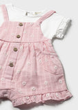 Mayoral Pink Short Dungaree Set