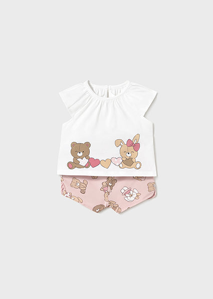 Mayoral Bunny & Bear Shorts Set