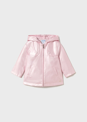 Mayoral Pink Metallic Rain Jacket