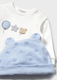 Mayoral Blue & White Babygrow Set