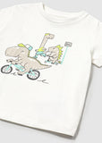 Mayoral White Dinosaur T-Shirt