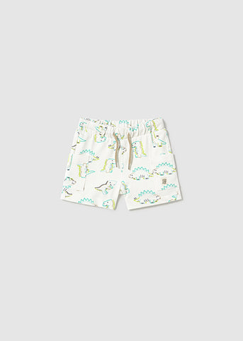 Mayoral White Dinosaur Shorts