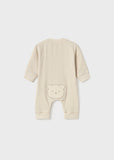 Mayoral Beige Ribbed Babygrow