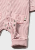 Mayoral Pink Ribbed Babygrow