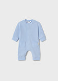 Mayoral Blue Ribbed Babygrow